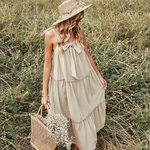 Pippidip Dresses & Skirts - Butterfly Tie Bohemian Dress